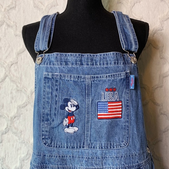 Vintage Disney Mickey Mouse Short Overalls - Picture 2 of 8